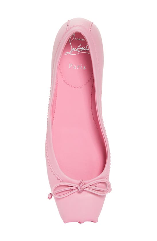 Shop Christian Louboutin Mamadrague Square Toe Ballet Flat In Pink