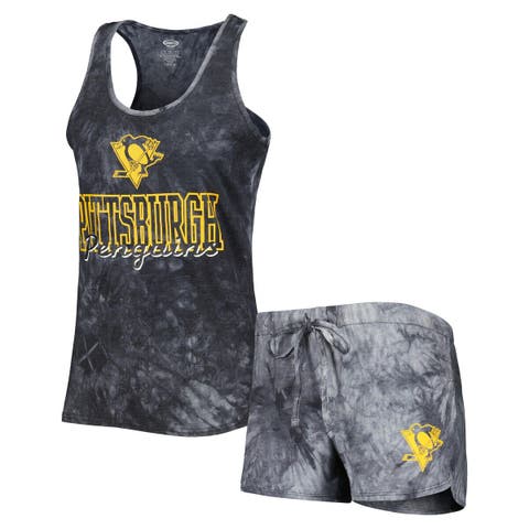 Women's Concepts Sport Black Golden State Warriors Intermission T-Shirt &  Shorts Sleep Set