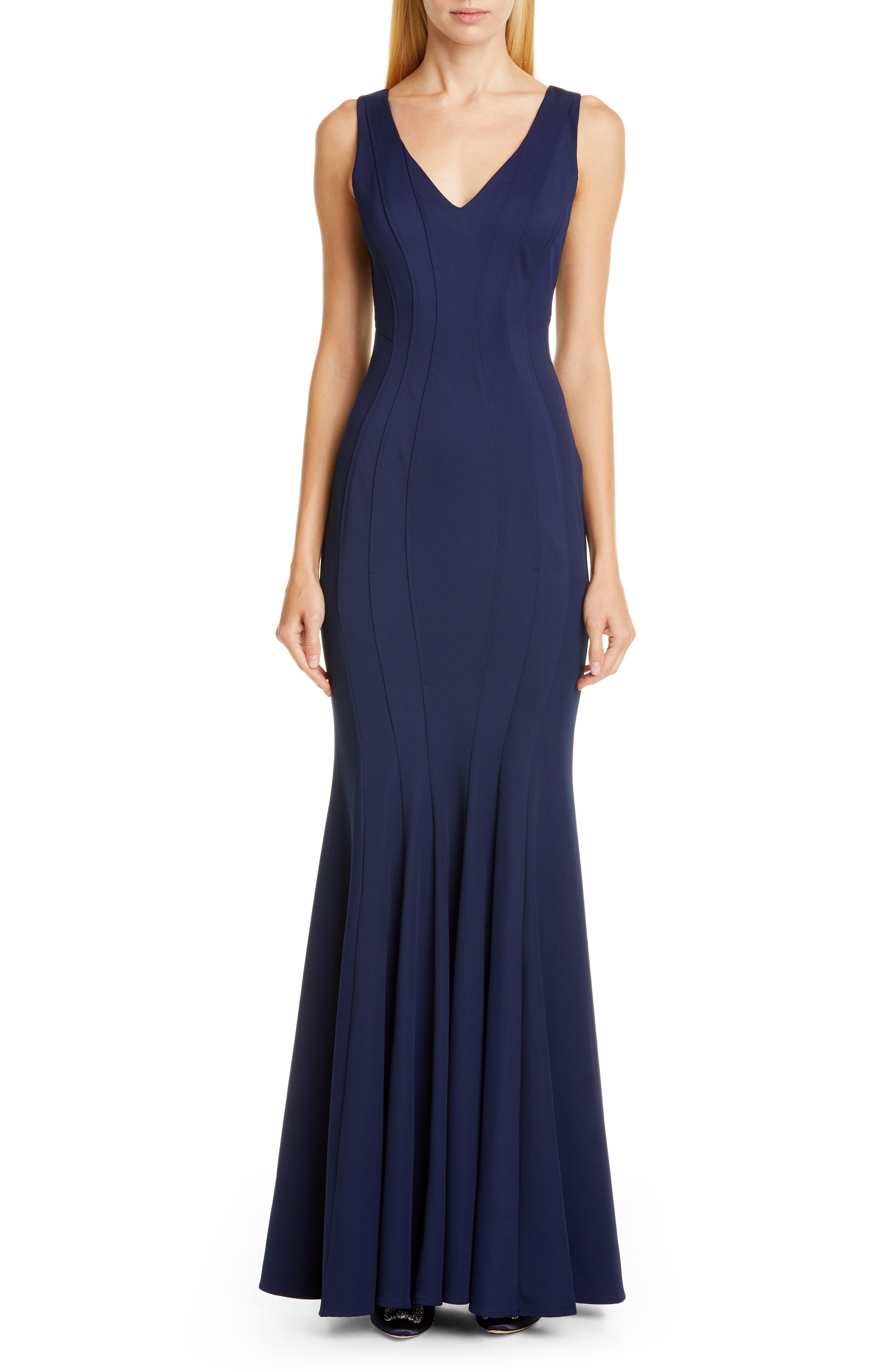 Zac Zac Posen Ronnie Mermaid Gown, Blue