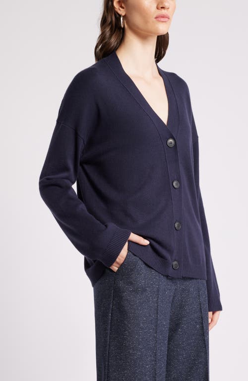 Shop Nordstrom Button Front Cardigan In Navy Night