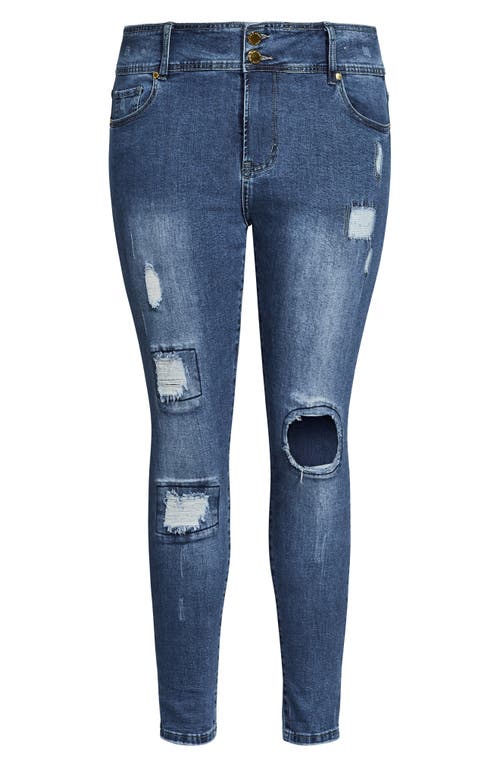 CITY CHIC CITY CHIC PATCHED APPLE SKINNY JEANS 