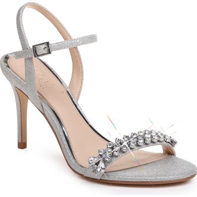 Jewel Badgley Mischka Stefanie Embellished Sandal, Metallic