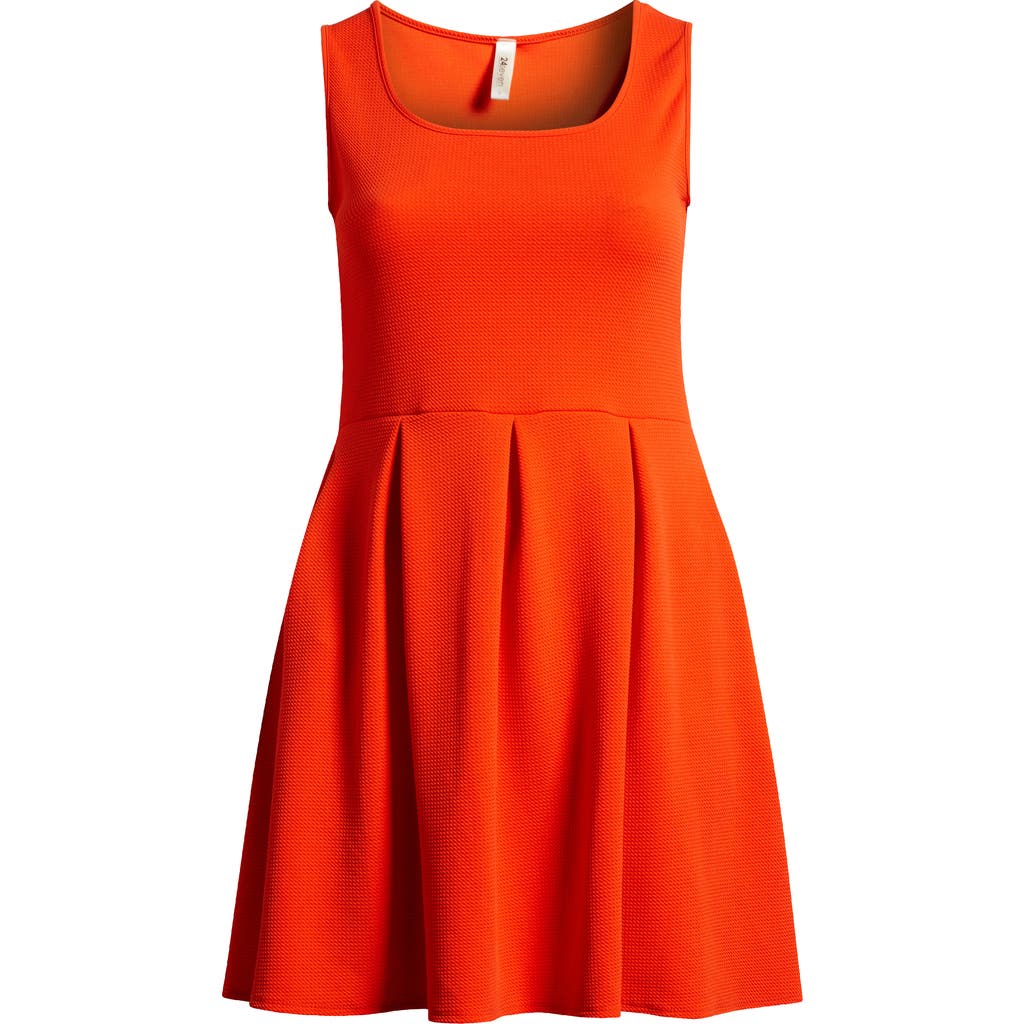 24seven Comfort Apparel A Line Slim Fit And Flare Maternity Dress In Orange