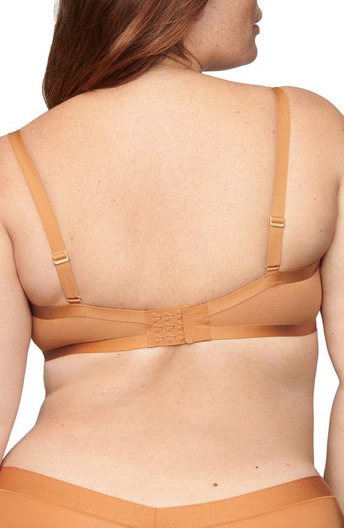 Shop Cuup The Balconette Mesh Underwire Bra In Caramel