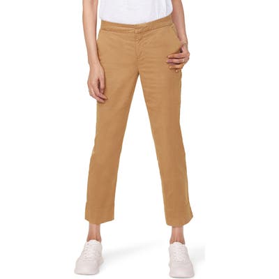Nydj Relaxed Crop Chino Pants, Brown