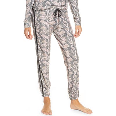 Pj Salvage Snake Print Jogger Pajama Pants, Pink