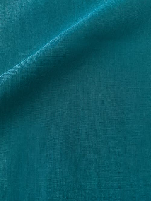 Anaya So Soft Linen Pillow Down Insert In Peacock Blue