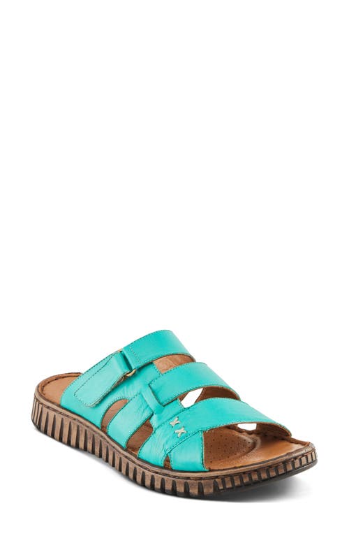 Spring Step Olly Slide Sandal In Mint Green