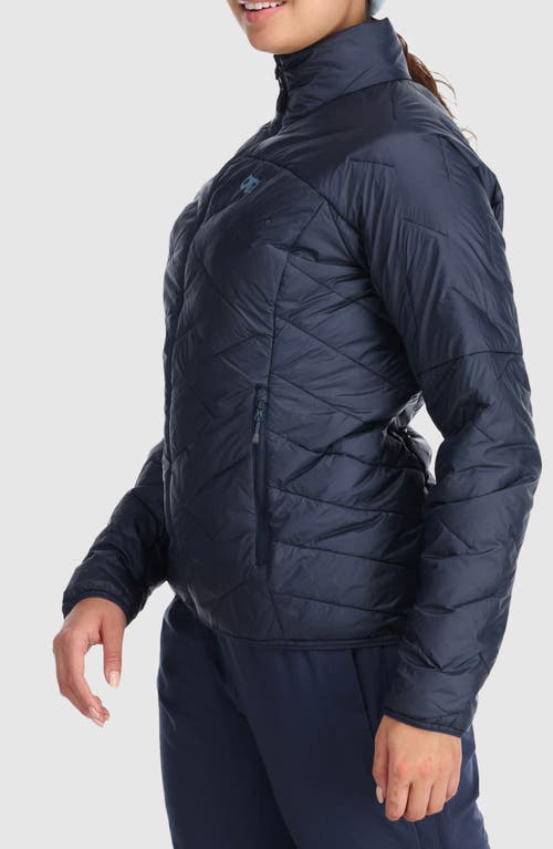 Shop Outdoor Research Superstrand Lightweight Packable Water Resistant Puffer Jacket In Naval Blue