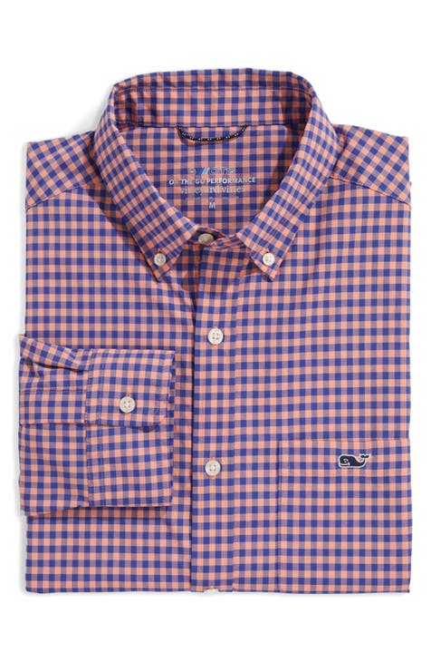Gingham On-The-Go Button-Down Shirt