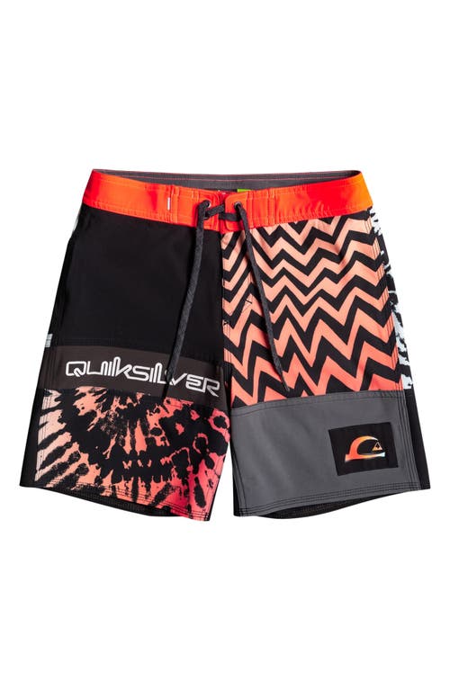 Quiksilver Kids' Radical Times Surfsilk Board Shorts in Fiery Coral