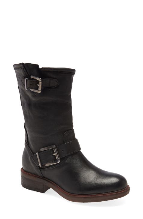 Mid calf motorcycle outlet boots womens