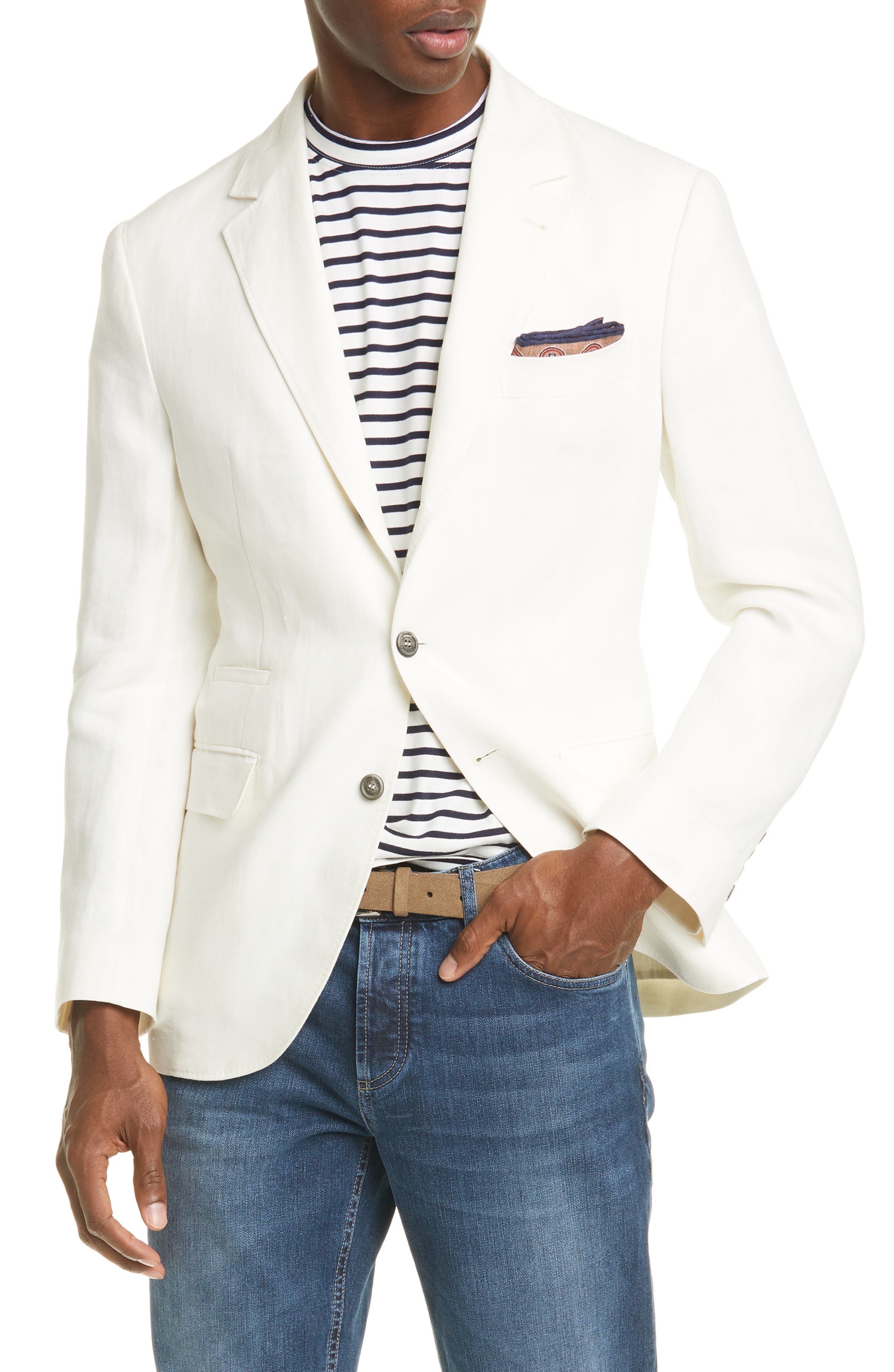 linen sport coat with jeans