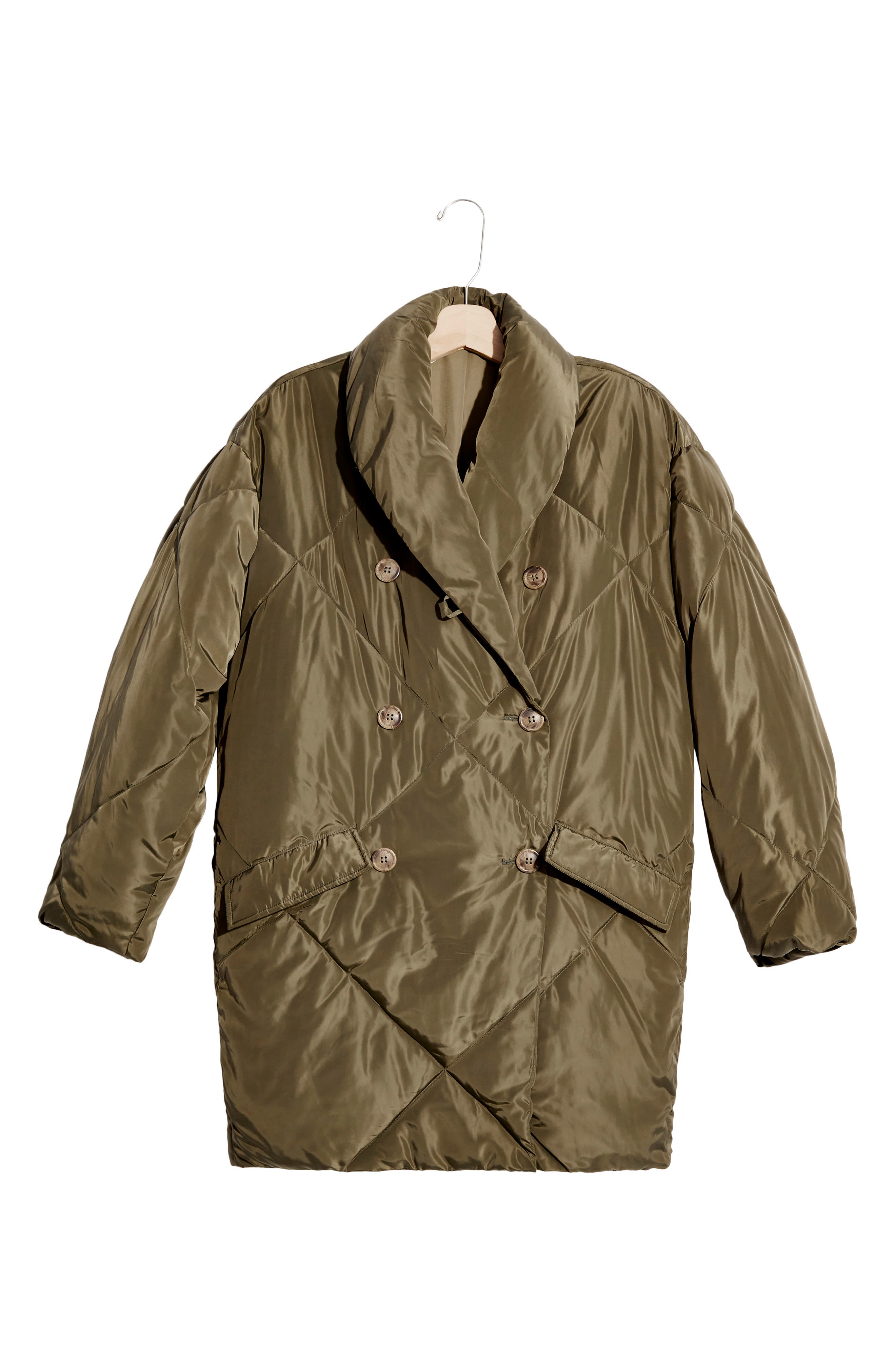 long green puffer coat
