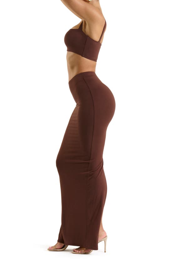 Shop N By Naked Wardrobe Naked Wardrobe Maxi Skirt In Chocolate