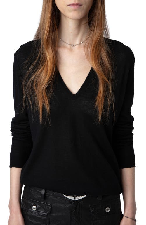 Shop Zadig & Voltaire Rivy Cashmere V-neck Sweater In Noir