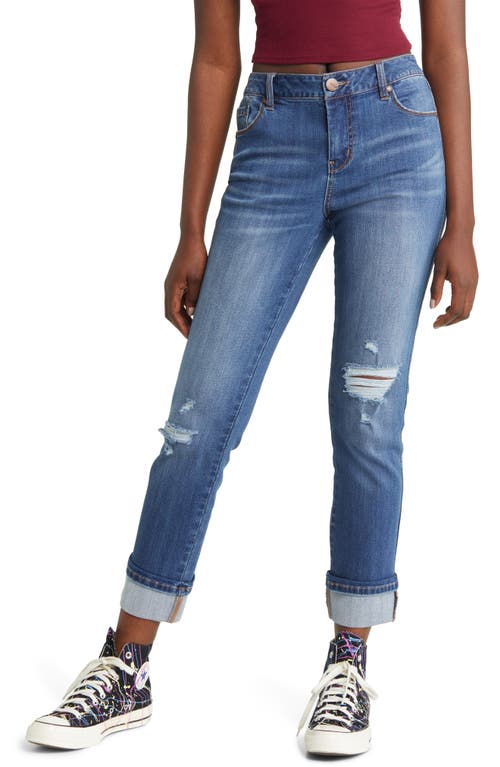 1822 Denim Vintage Distressed Cuffed Skinny Jeans in Orion