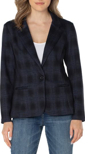 Women's fitted 2025 plaid blazer
