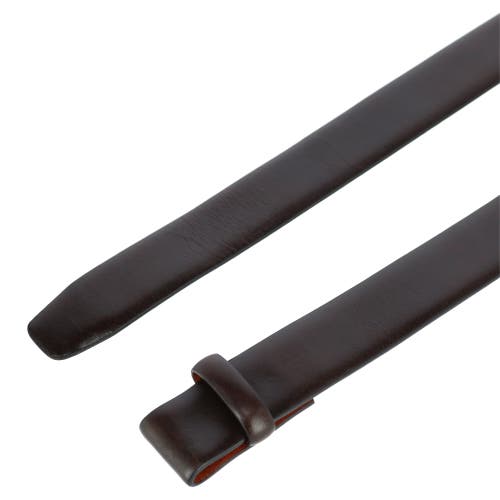 Trafalgar Cortina Leather 30mm Compression Belt Strap In Dark Brown