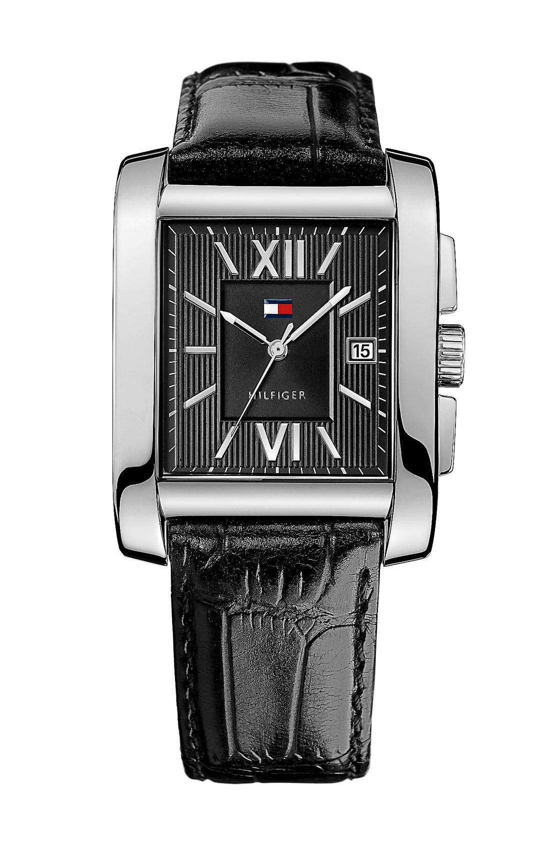 Tommy Hilfiger Square Leather Strap 