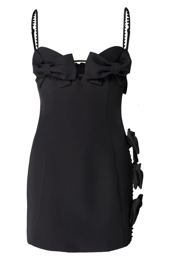Shop Nasty Gal Beaded Bow Cutout Minidress In Black