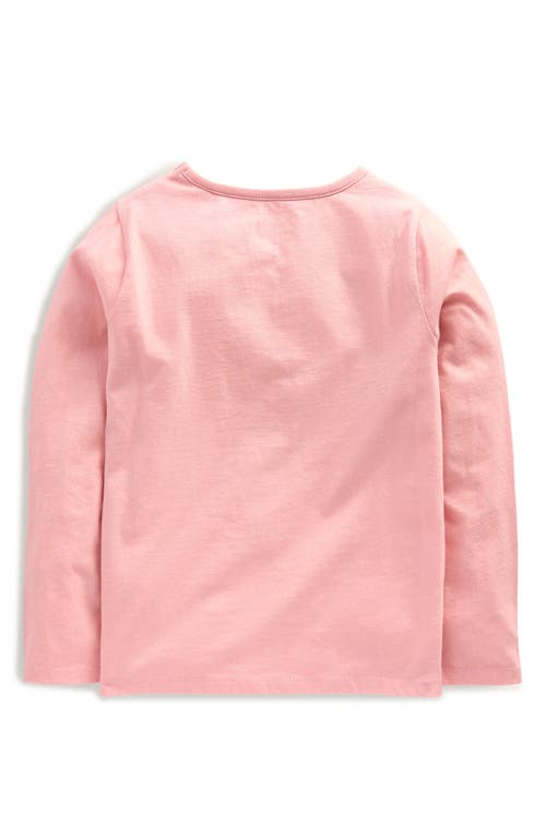 Shop Mini Boden Kids' Gingerbread House Lift-the-flap Long Sleeve Cotton Graphic T-shirt In Chalk Pink Gingerbread House