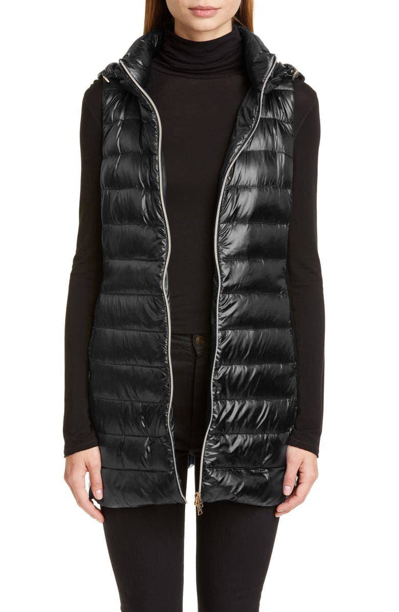 Herno Long Fitted Down Puffer Vest with Removable Hood | Nordstrom