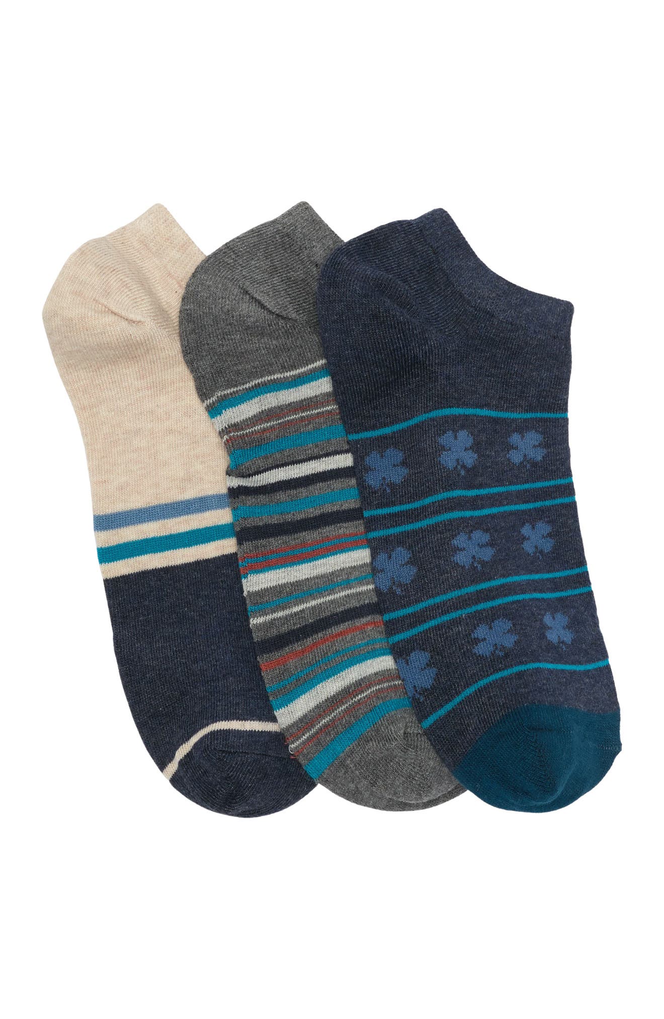 Lucky Brand Clover No-show Socks In 