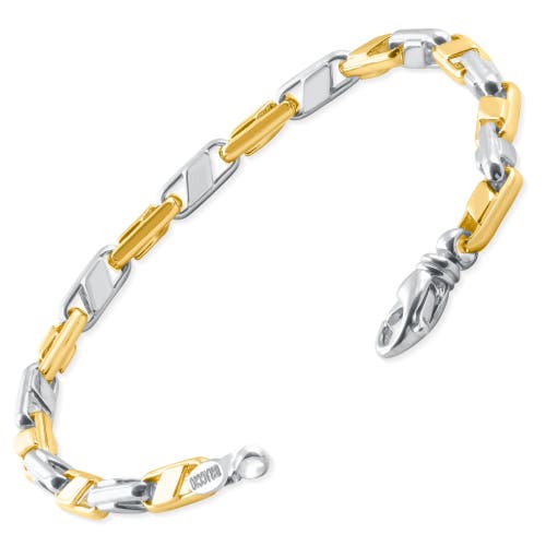 Shop Bliss Diamond Mens Solid 14k Yellow Gold 22 Grams Designed Link 5mm Heavy Masculine Bracelet 8"