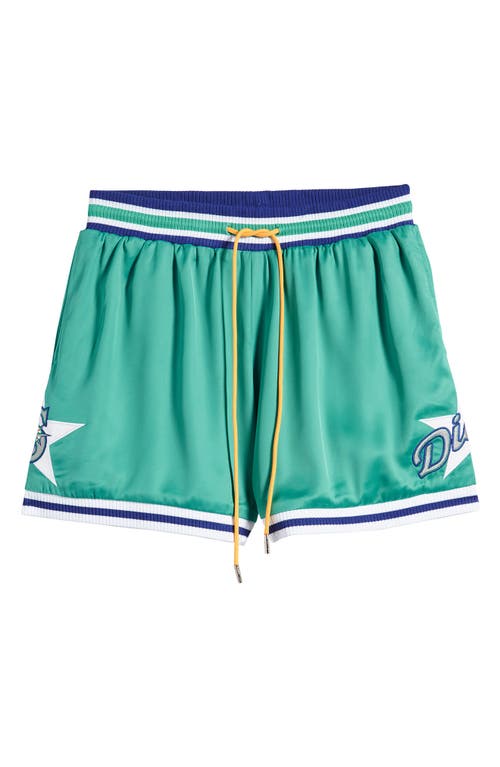 DIET STARTS MONDAY x '47 Seattle Mariners Satin Shorts in Emerald