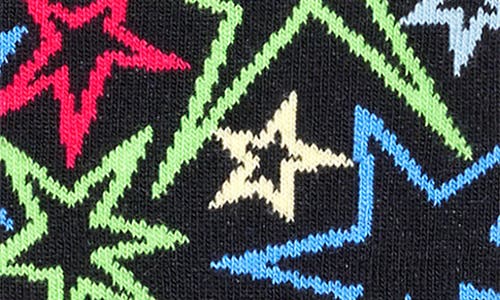 Shop Happy Socks Mega Star Crew Socks In Black