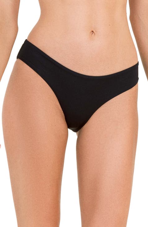 Steve Madden Women's Standard Micro String Bikini Underwear, Black