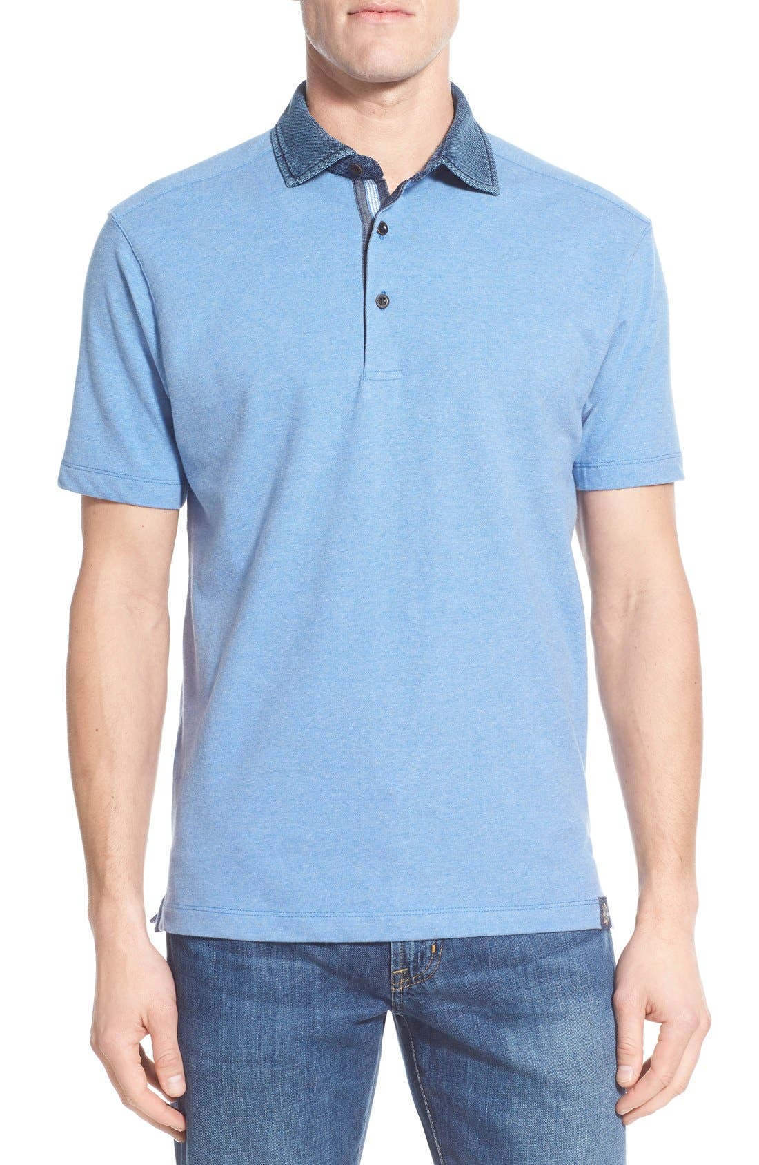 Thaddeus 'Campion' Denim Collar Polo Nordstrom