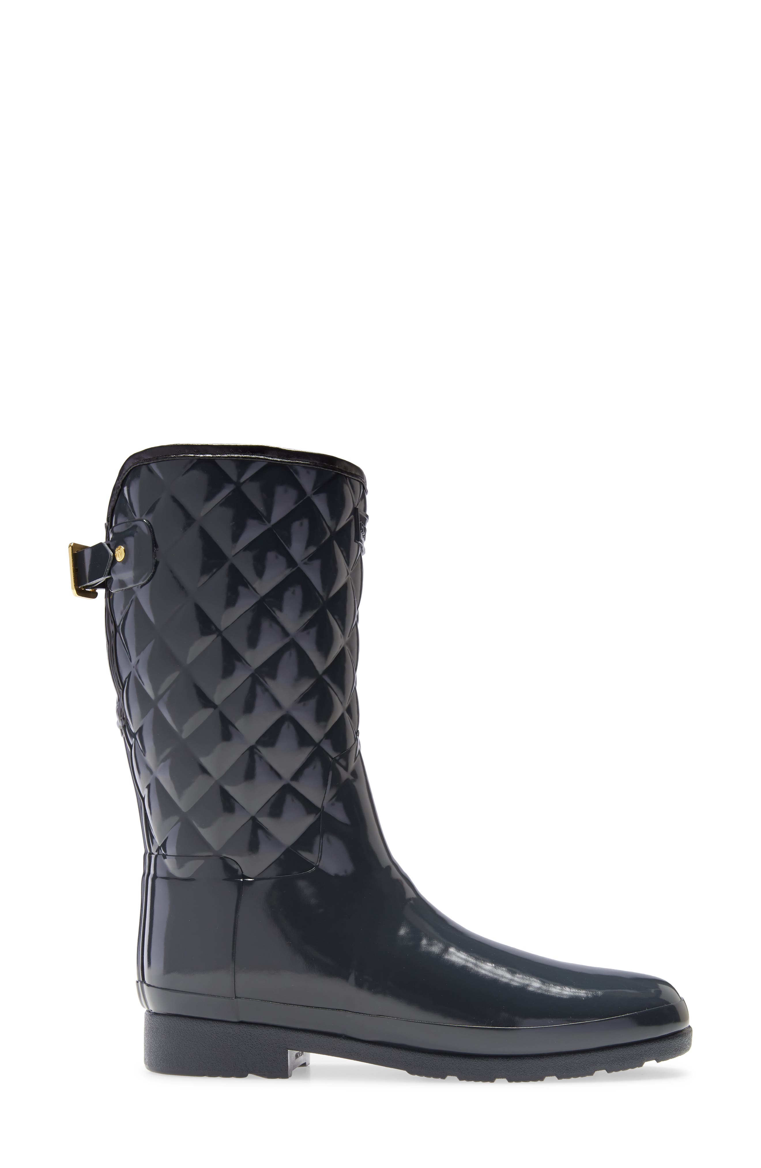 hunter short quilted rain boots