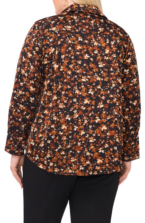 Shop Halogenr Halogen(r) Johnny Collar Top In Rich Black Print