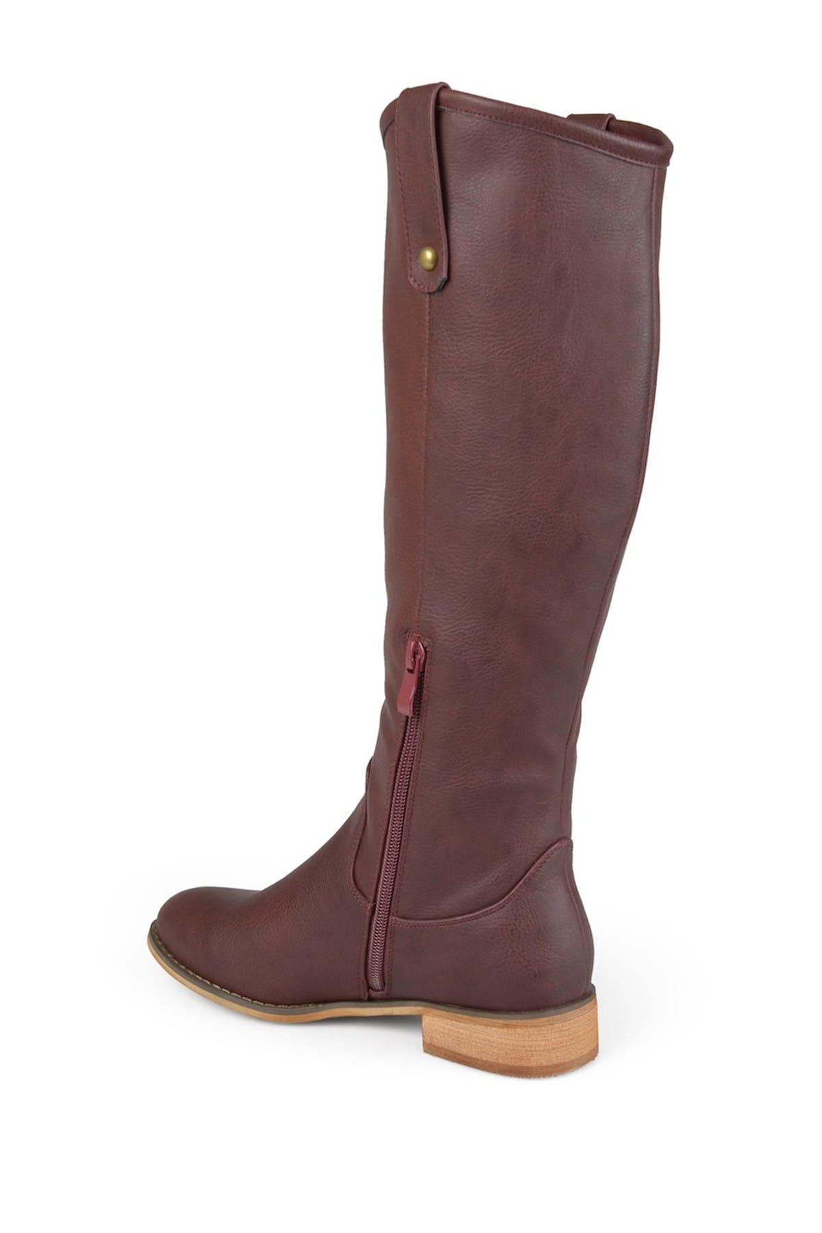 Journee Collection Taven Mid Calf Boot In Dark Red4