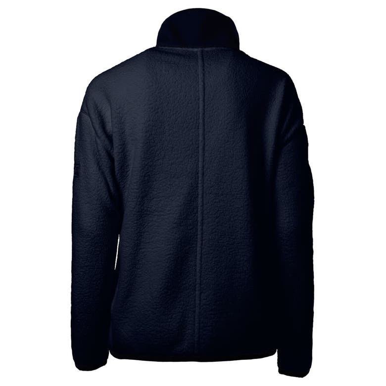 Shop Cutter & Buck Navy Sec Gear Cascade Eco Sherpa Fleece Full-zip Jacket