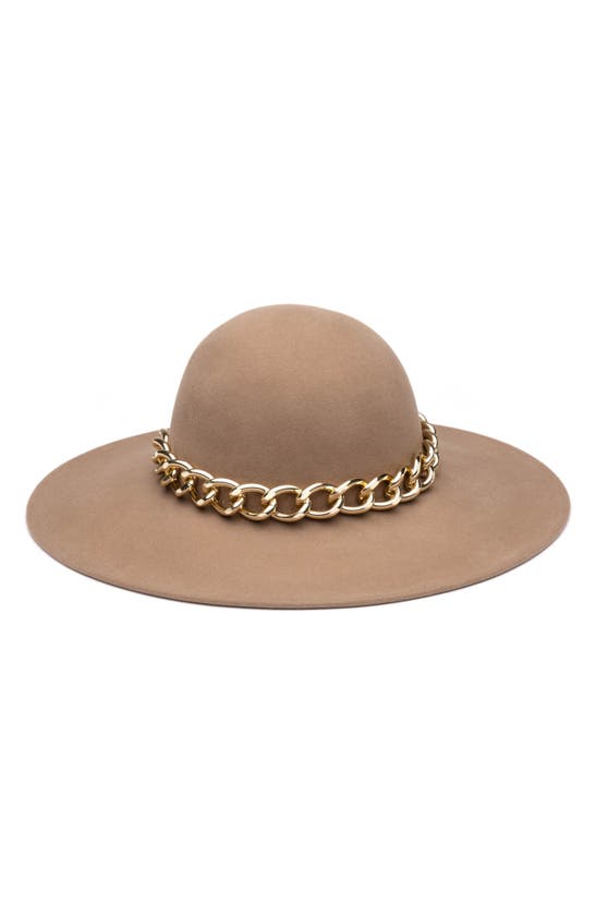 Eugenia Kim Wool Felt Round Crown Hat In Camel
