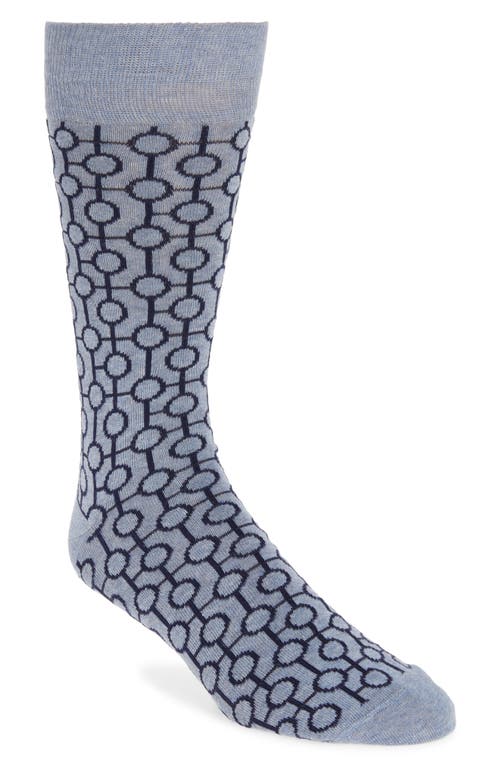 Nordstrom Connecting Circles Dress Socks in Navy River at Nordstrom, Size Regular