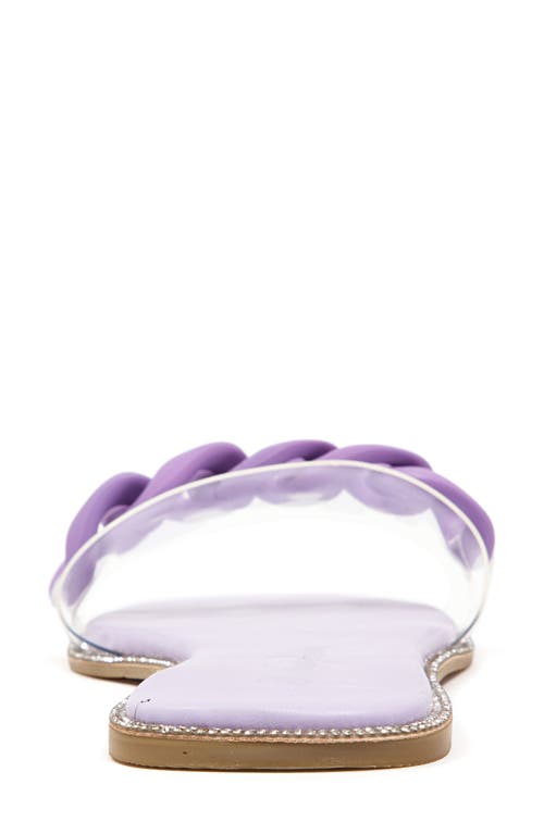 Ninety Union Women's Tampa Chain Link Vinyl Slides In Purple