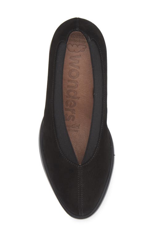 Wonders Envelope Pump In Black Nubuck