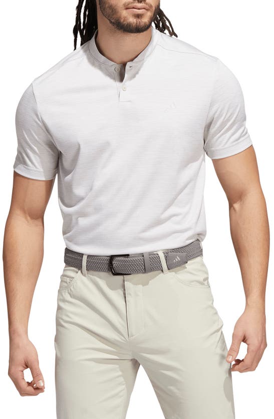 Adidas Golf Henley Golf Polo In Clear Brown/ White