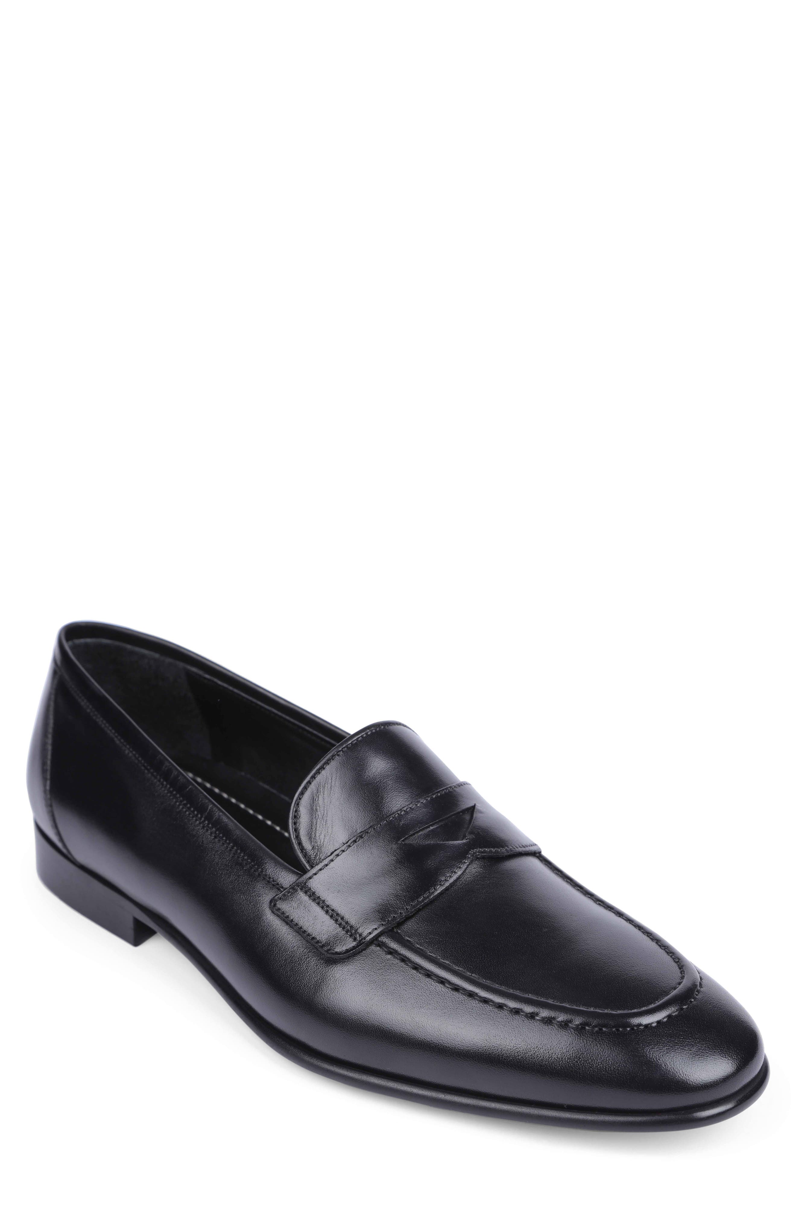 mens black loafers size 14