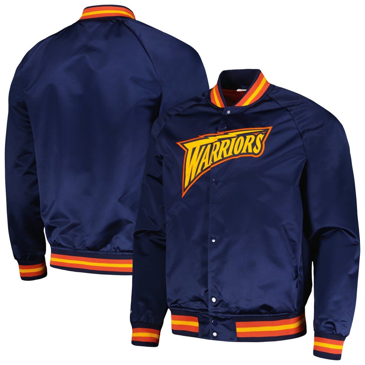Mitchell & Ness Men's NBA Golden State Warriors Hardwood Warmup Pullover Jacket Pullovers main image 1
