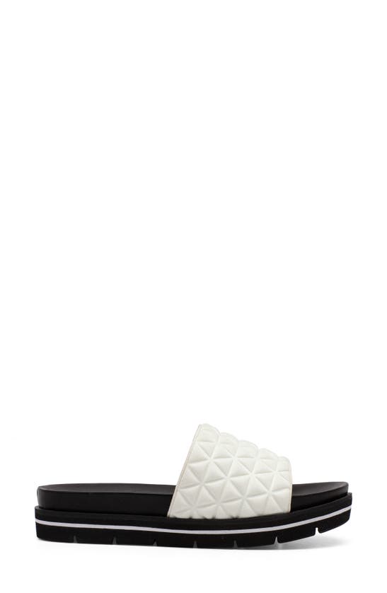 Linea Paolo Leah Slide Sandal In White Fabric
