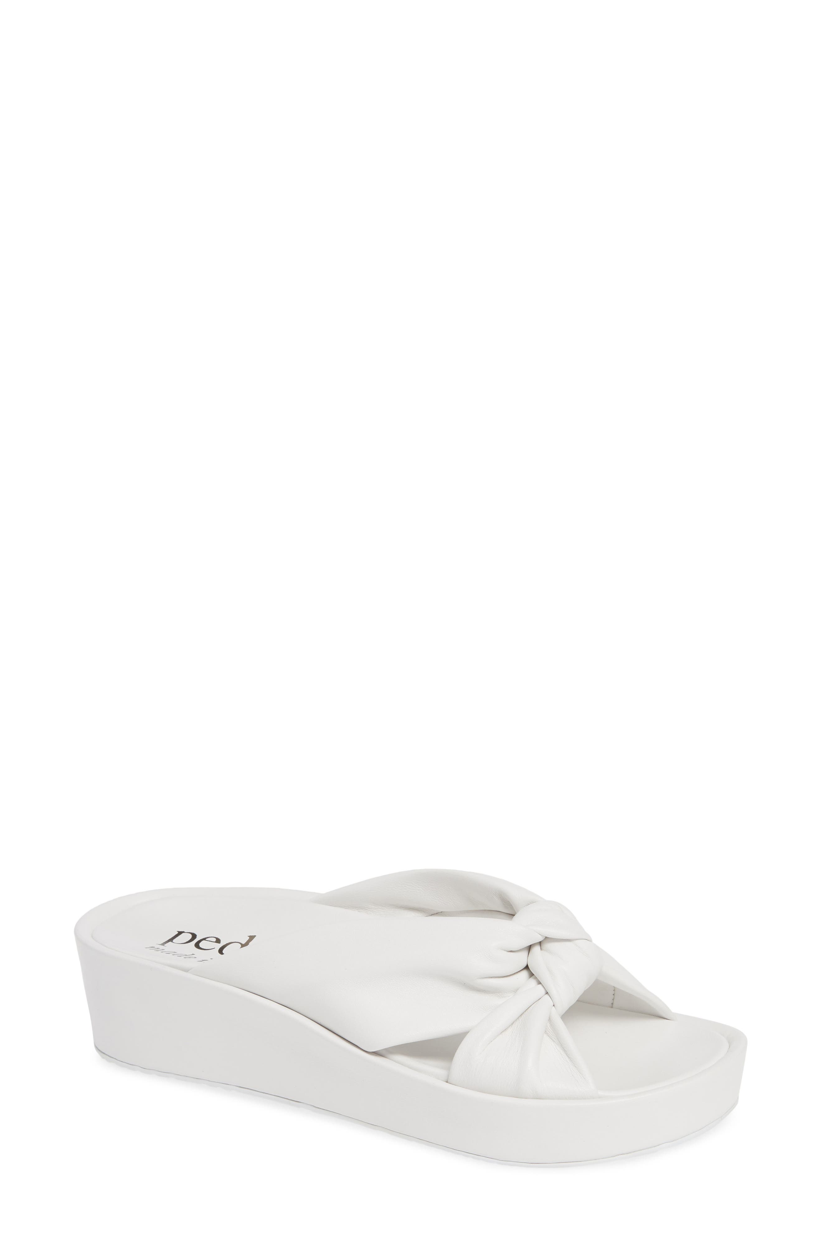 Pedro Garcia Lany Platform Slide Sandal, White