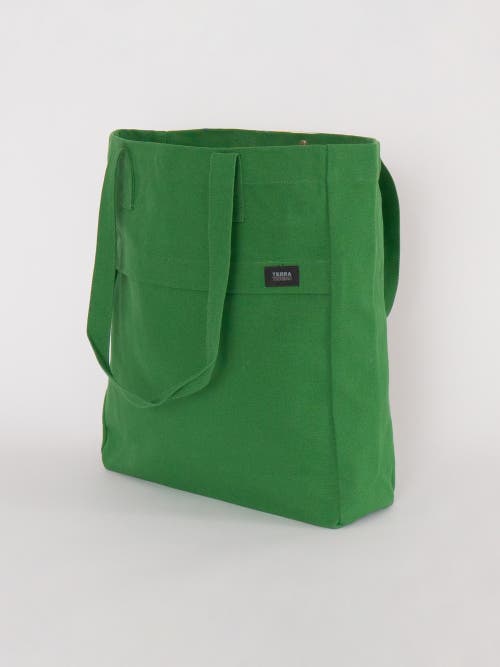 Terra Thread Organic Cotton Canvas Work Tote Bag In Moss Green