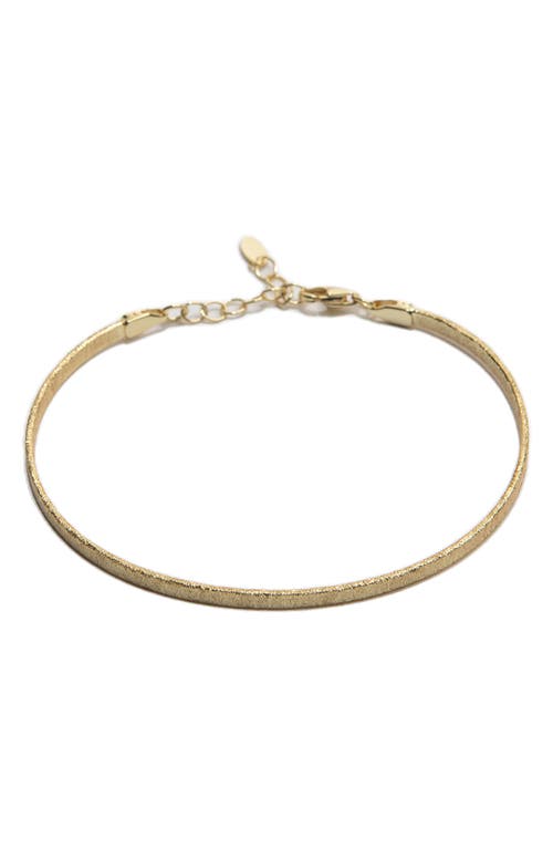 Argento Vivo Sterling Silver Texture Memory Bracelet In Gold