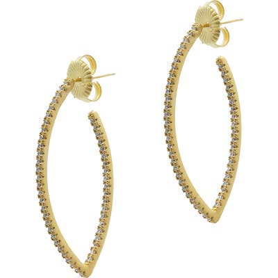 Freida Rothman Signature Pave Point Hoop Earrings