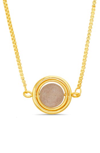 Paige Harper Imitation Stone Pendant Necklace In Gold